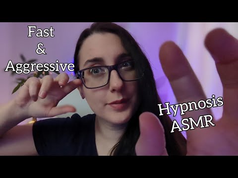 ASMR BOSSY Fast and Aggressive Hypnosis Roleplay with Hand Movements (chaotic style)