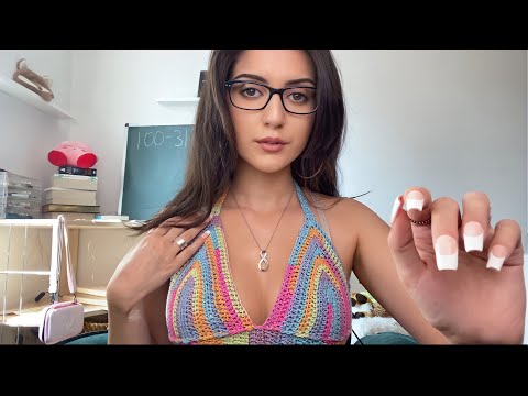 That Girl With Long Nails Distracts You In Class ~ ASMR Personal Attention