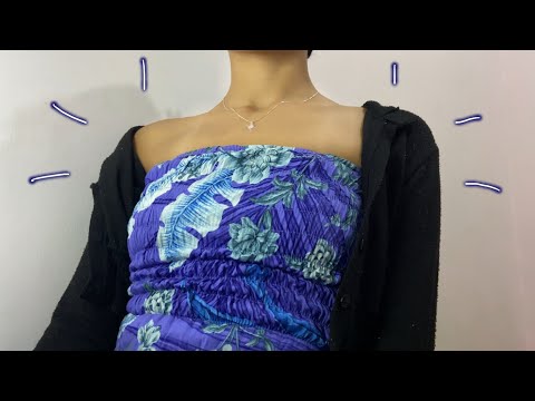 ASMR Fabric Scratching in my Dress 💙 | No Talking