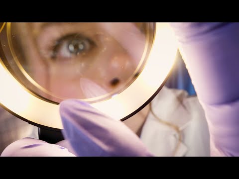ASMR Dermatologist Exam and Med-Spa | Skin & Scalp Exam, Measuring, Extractions
