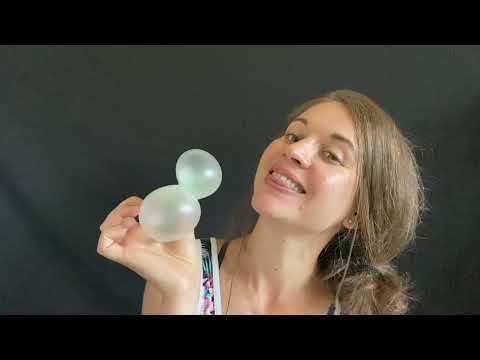 ASMR blowing bubble gum, water triggers, NO TALKING - pure relaxetion