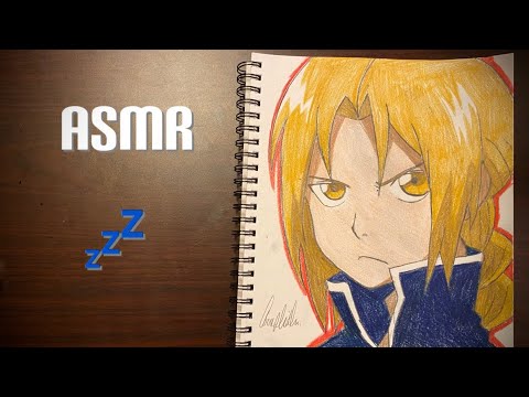 [ASMR] Drawing Edward Elric/ relaxing drawing sounds/ pencil sharpening sounds