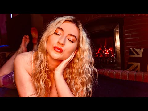 ASMR • Cozy Up By The Fire With Me During a Thunderstorm
