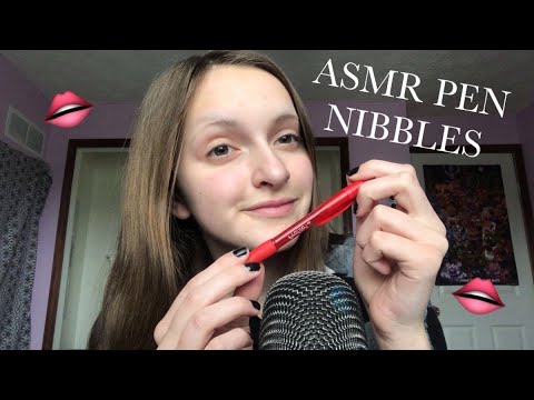 ASMR PEN NIBBLING EXTREME MOUTH SOUNDS