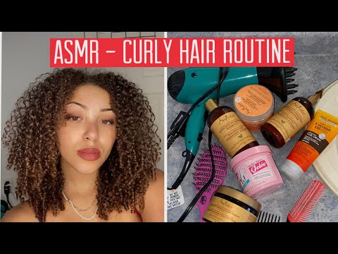 ASMR - My Curly Hair Routine! (Relaxing Whispers)