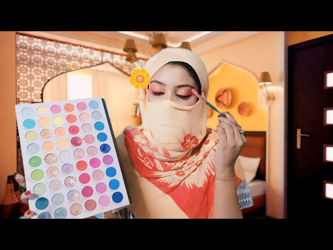 Asmr arabian girl doing her eye makeup | Arabian Language |