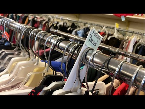 ASMR Thrift Store Shopping Clothes Hangers No Talking Looped (so you don’t have to)