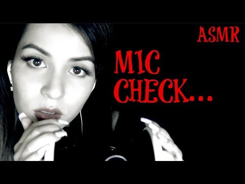 ASMR 🖤 Binaural Mic Check... Mouth Sounds, Whispering, Ear Cupping, Etc.