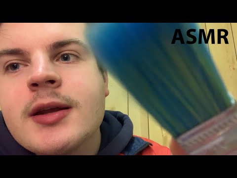 Fast & Aggressive ASMR Brushing Your Face/Camera + invisible triggers, mouth sounds