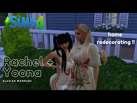 Home redecorating for Rachel and Yoona! | Sims 4 ASMR lol