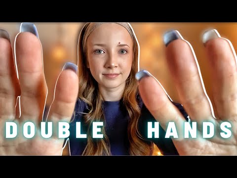 ASMR Personal Attention DOUBLE HAND MOVEMENTS | Light Gum Chewing (Beez ASMR inspired)