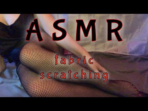 [ASMR] fishnet tights (fabric scratching)