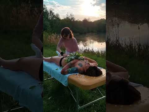 Evelina's ASMR massage on the riverbank #asmr
