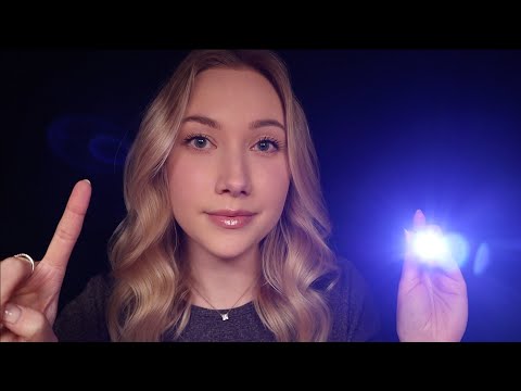 ASMR Bright Light Triggers *Click Sounds* Gentle Eye Tests & Instructions