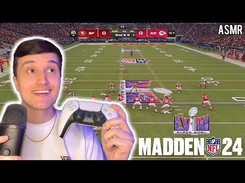 ASMR | Madden 24 Gameplay 🏈 (w/ controller sounds) Super Bowl LVIII 🏆