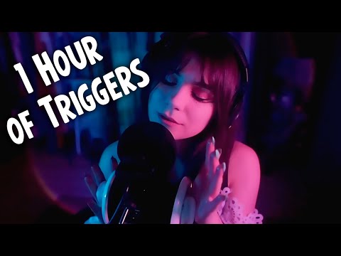 ASMR 1 Hour of Triggers for Sleep 💎 Inaudible Whisper, Hair Attention,  Mouth Sounds and more