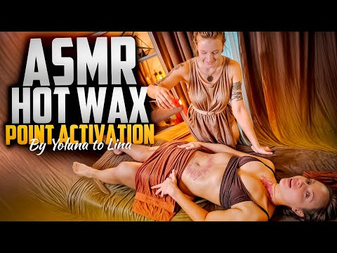 ASMR Hot Wax Point Activation: Front Massage by Yolana to Lina