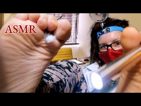 ASMR Ear cleaning with Dr. Feet - medical doctor roleplay