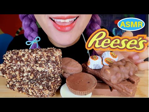 ASMR REESE’S CHOCOLATE+FROZEN DESSERT BAR EATING SOUND |리세스 피넛버터 아이스크림+초콜릿 리얼사운드 먹방 |CURIE.ASMR