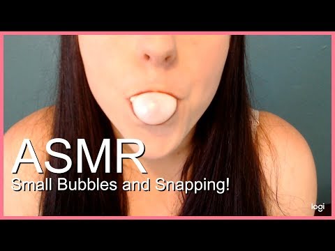 ASMR- Bubble Gum snapping and small bubbles with hubba bubba