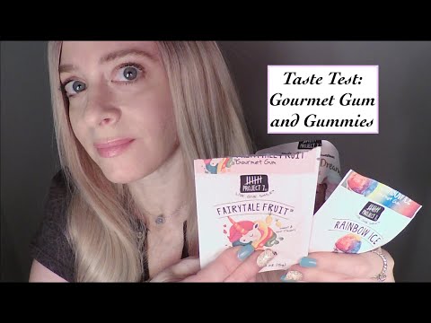 [ASMR] Gum Taste Test | Project 7 Gourmet Gum and Gummies | Whispered | Mouth Sounds