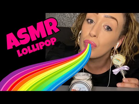 ASMR rainbow dust/lollipop 🌈🍭