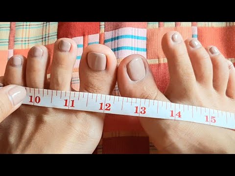 ASMR 😴 Toes with tape measure  Along with natural sounds ❤