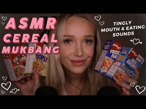 ASMR CEREAL NOMS | mouth sounds, eating cereal, tapping and scratching…