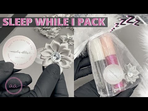[ASMR] Packing Lip Gloss Orders | Small Business
