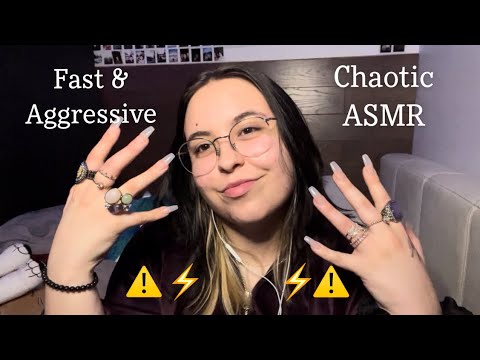 Chaotic Fast & Aggressive Red Light, Green Light Ring Hand Sounds, Finger Fluttering & Tapping ASMR