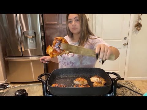 ASMR | WATCH ME COOK CHICKEN | COOKING SOUNDS