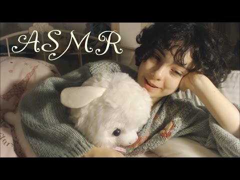 ASMR: at a friend's house when you are sick (softspoken, brushing, turning pages, reading)