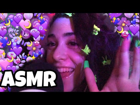 ASMR| TINGLY MOUTH SOUNDS, SLOW HAND MOVEMENTS, REPEATING ‘SLIME GREEN’ & MIC SCRATCHING 🦋🌈💓