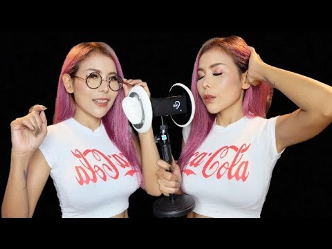 ASMR THAI🇹🇭👧 Soft Breathing & Blowing with Glasses Tapping 👓(SUBS)