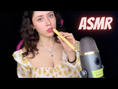 ASMR español con popotes✨ SONIDOS MUY RICOS Y RELAJANTES 👌 mouth sounds y respiraciones