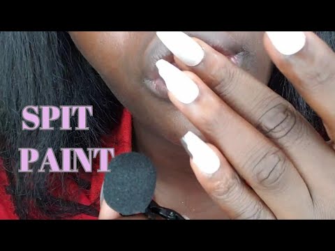 ASMR  💕 spit painting 🎨  your face | aggressive,  fast and extreme wet mouth sounds