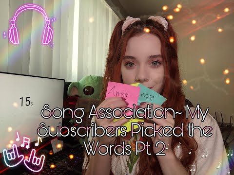 SONG ASSOCIATION~ MY SUBSCRIBERS PICKED THE WORDS PT. 2 (SPANISH)