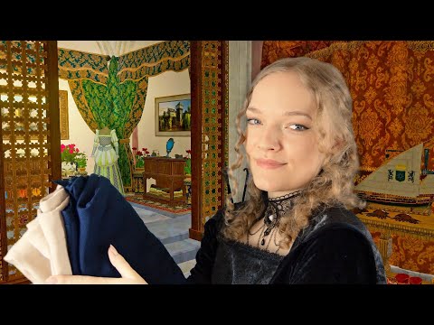 Witcher ASMR // At the Tailor's in Beauclair (fabric scratching & tracing)
