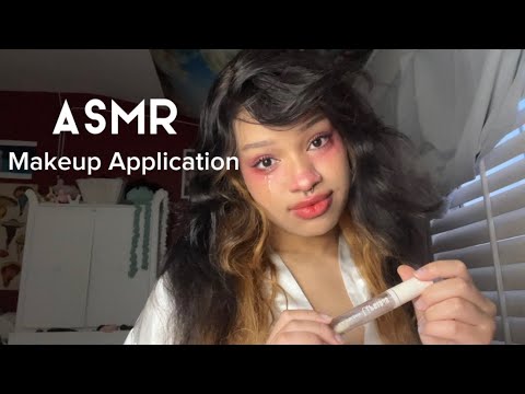 ASMR My First Ever Video! Makeup Application, Tapping, Lipgloss Pupming (again) lofi