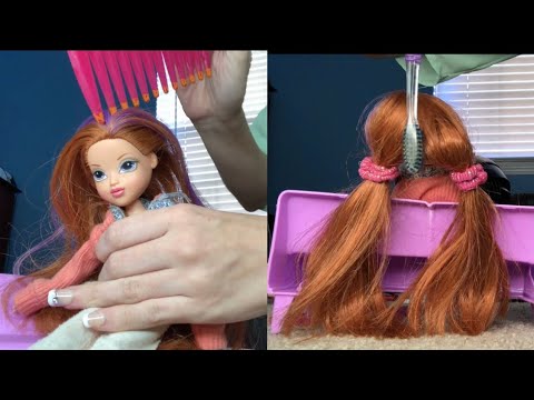 Asmr Barbie hair play (hairline, behind ears, parting hair & scalp massage) no talking