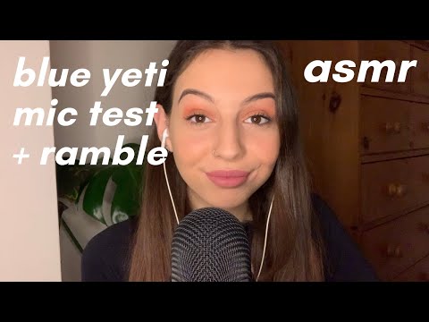 ASMR - blue yeti mic test + life update (whisper ramble)