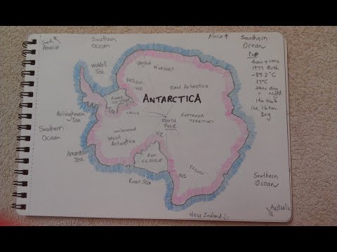 ASMR - Map of Antarctica - Australian Accent - Chewing Gum, Drawing & Describing in a Quiet Whisper
