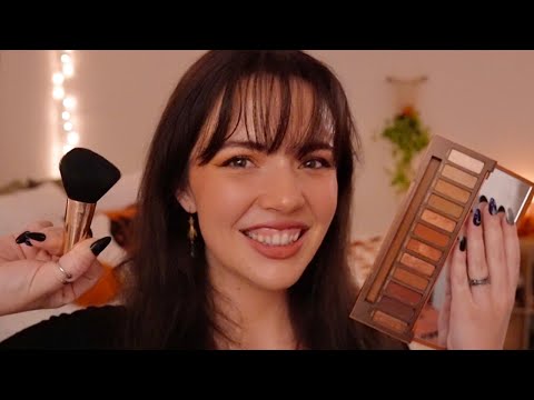ASMR Doing My Makeup For Filming | ASMR for Focus (tapping, whispers, high sensitivity)