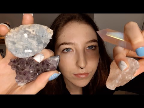 ASMR crystal collection | hand movements, whispers, tapping & scratching