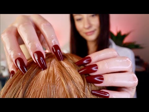 ASMR Super RELAXING Head Massage + Scalp Scratching Roleplay 🤤 (tingly af)