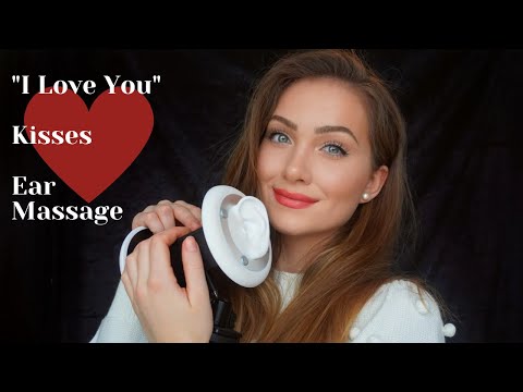 ASMR | Kisses ~ Ear Massage  " I Love You"❤️ Triggers For Sleep ✨ Affection ~ Binaural Sound Tingles