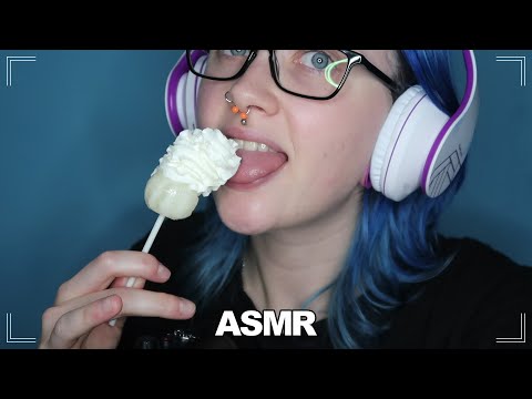 ASMR Whipped Cream Coconut Lollipop 🥥