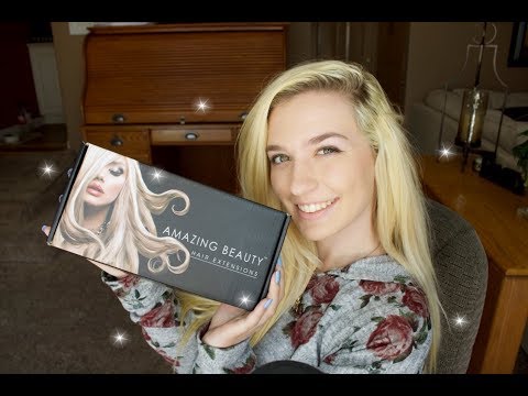 ASMR ~ Amazing Beauty Hair Extensions Review :3 (soft-spoken, hair play, tapping)