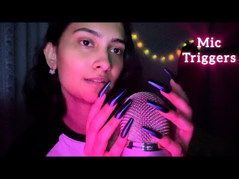 Asmr with LONG NAILS | (mic gripping, scratching, tapping, Spider rhyme)