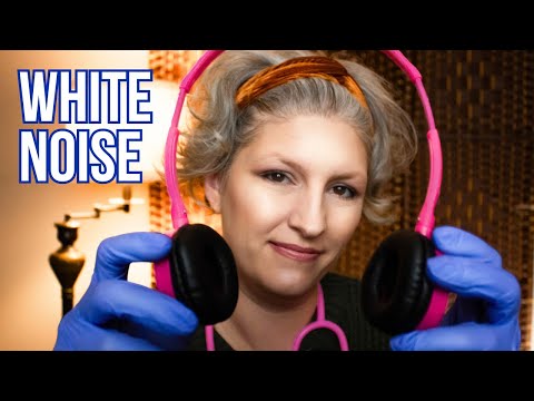 ASMR Soft Spoken Medical Check Up while listening to White Noise (gloves, lights, face touching)